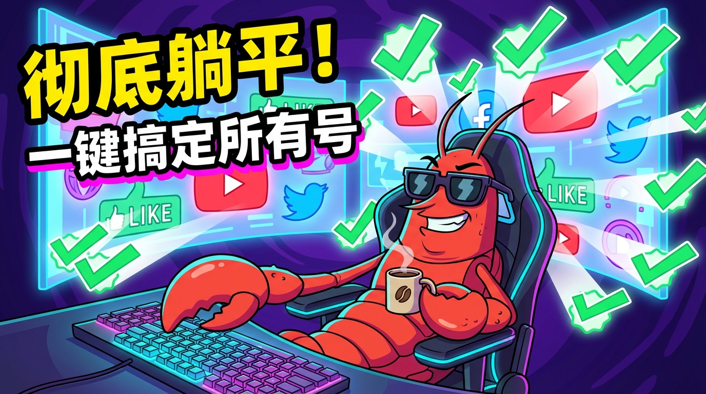 免费开源自动化上传神器，我通宵重构了这套开源工具，让你的龙虾替你全网发遍视频 图文